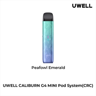 peafowl emerald uwell caliburn g Uwell Caliburn G4 MINI– cloud chaserz inc
